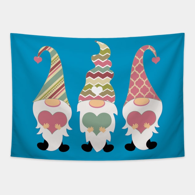 Pastel Pink Green Gnome Trio Tapestry by Imp's Dog House