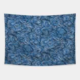 Ocean Waves in Classic Blue Tapestry