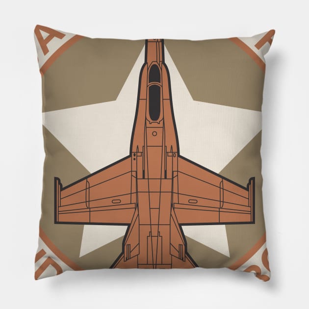 VMFA - 112 Cowboys USMC - F/A-18 Hornet Pillow by MBK