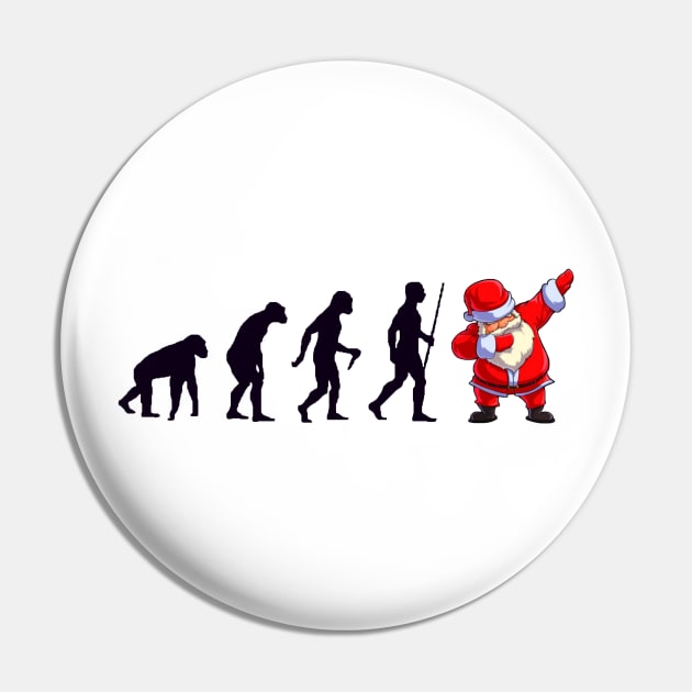 Santa Claus Dabbing Christmas and Evolution Funny Pin by Just Me Store