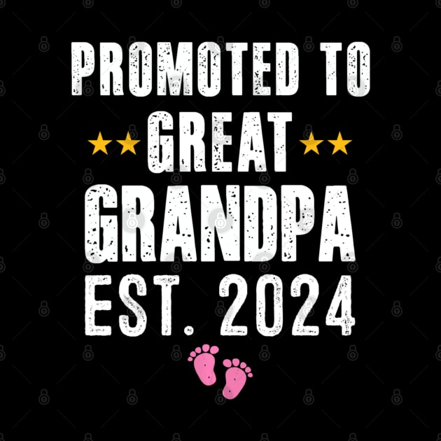 New Grandpa 2024 Promoted To Great Grandpa 2024 It's A Girl by Mitsue Kersting