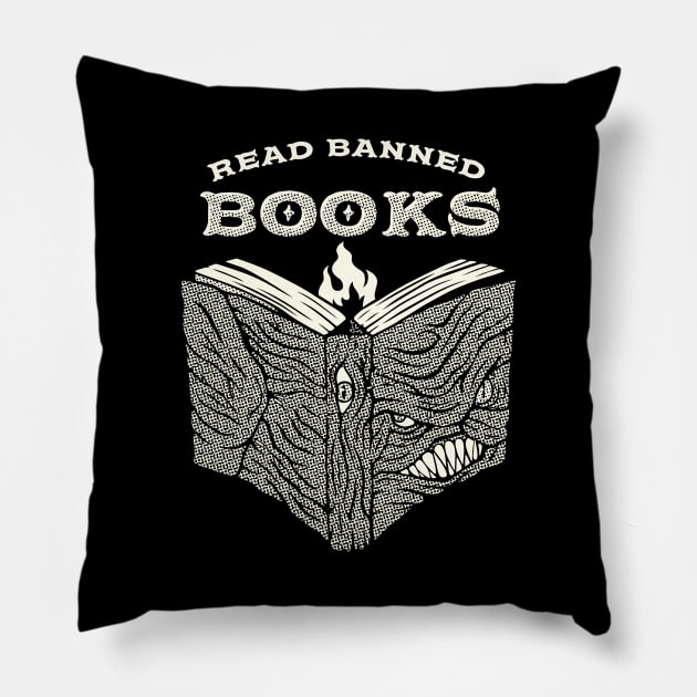 Read Banned Books by Tobe Fonseca Pillow by Tobe_Fonseca