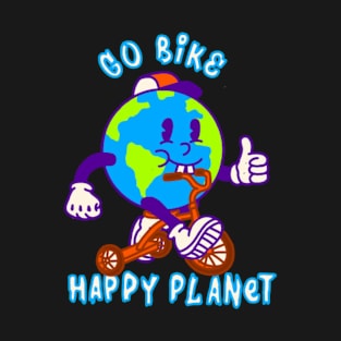 Go Bike Happy Planet T-Shirt