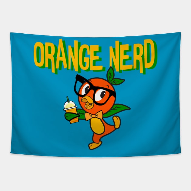 Orange Nerd Tapestry by EnchantedTikiTees