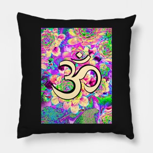 Colourful Vibrant Om Hindi Graphic Pillow