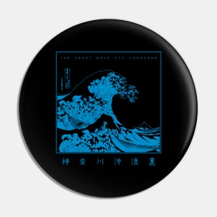 Great Wave Japan Kanagawa Blue Version Pin