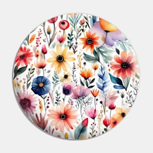 Colorful flowers pattern Pin