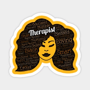 African American Black Woman Therapist Afro Magnet