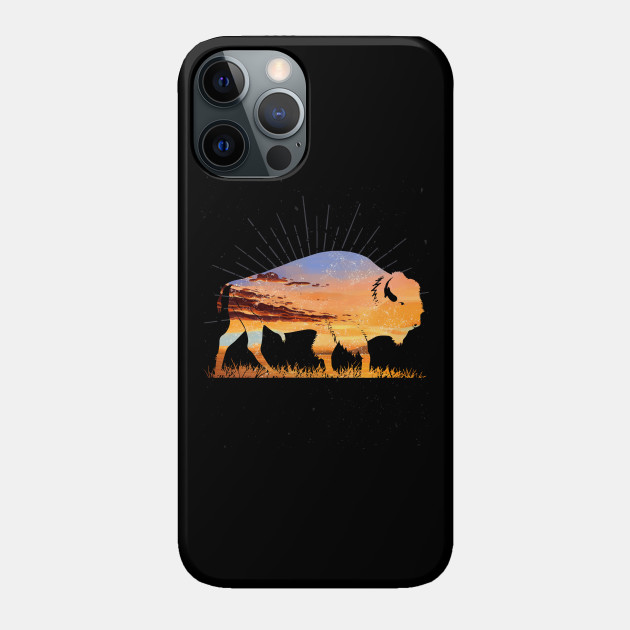 Sunset Buffalo - Buffalo - Phone Case
