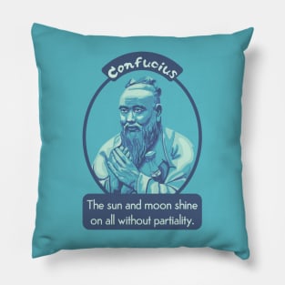 Confucius Portrait and Quote Pillow