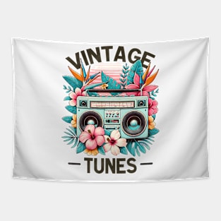 Vintage tunes - 80s Nostalgia Retro Tapestry