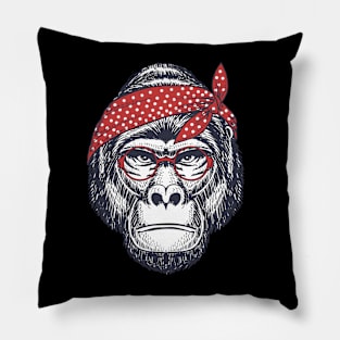 Hand drawn cute monkey Pillow