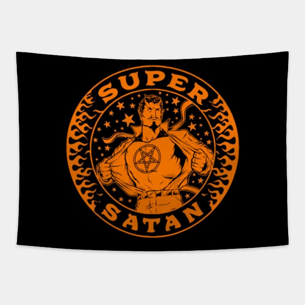 Super Satan (Colour) Tapestry by CosmicAngerDesign