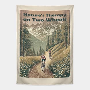 Nature Therapy on Two Wheels Tapestry