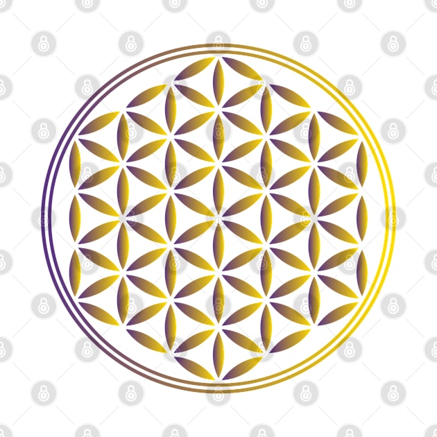 Flower Of Life Gold by dcveta