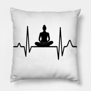 yoga poses, heart rate meditation namaste Pillow