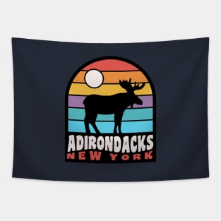 Adirondacks NY Moose Badge Adirondack Mountains Tapestry