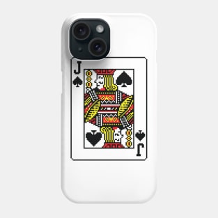 Jack of Spades Pixel Art Phone Case