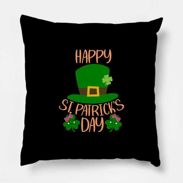 Happy st Patrick's day leprechaun hat Pillow by GoodWills