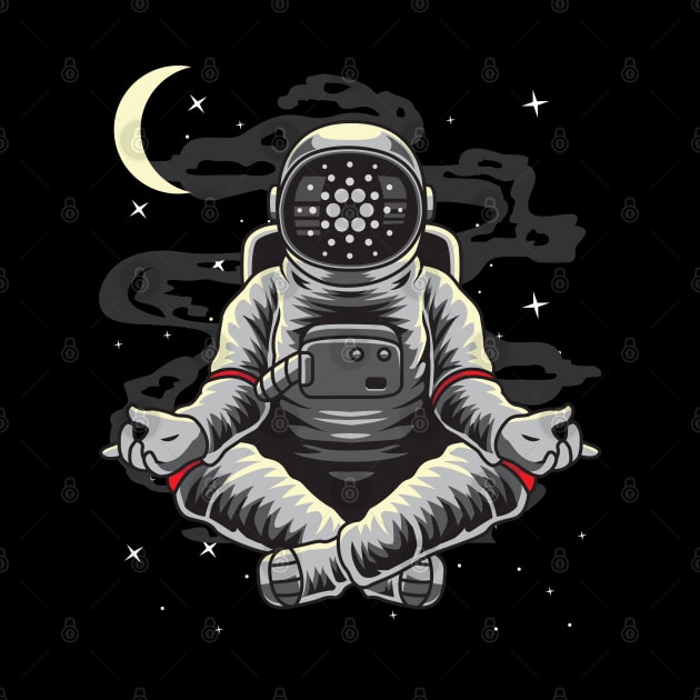 Astronaut Yoga Cardano Crypto ADA Coin To The Moon Token Cryptocurrency Wallet Cardano HODL Birthday Gift For Men Women Kids by Thingking About