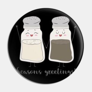 Seasons Greetings, Funny Christmas Food Pin