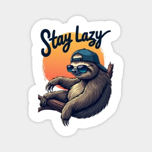 Slothful Serenity: Embracing the Lazy Life Magnet