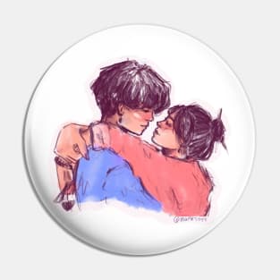 Longing eyes (Cute couple Kiss) Pin