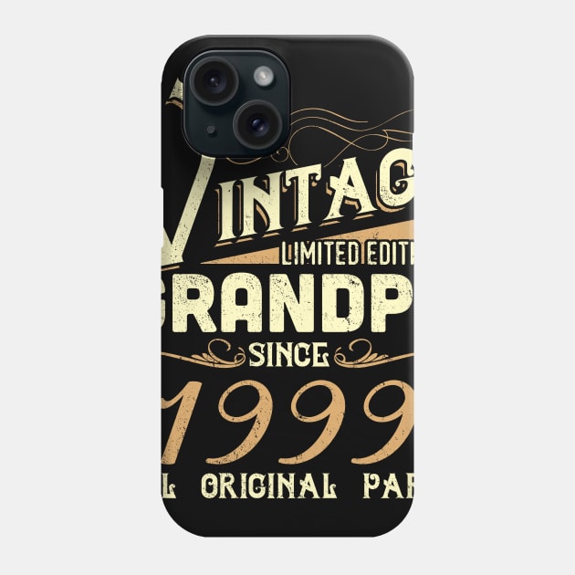 Vintage Grandpa Since 1999 Funny Man Myth Legend Daddy Phone Case by johnbbmerch