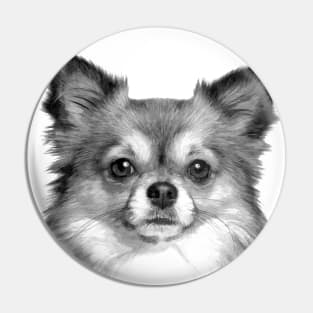 Black and White Chihuahua Pin