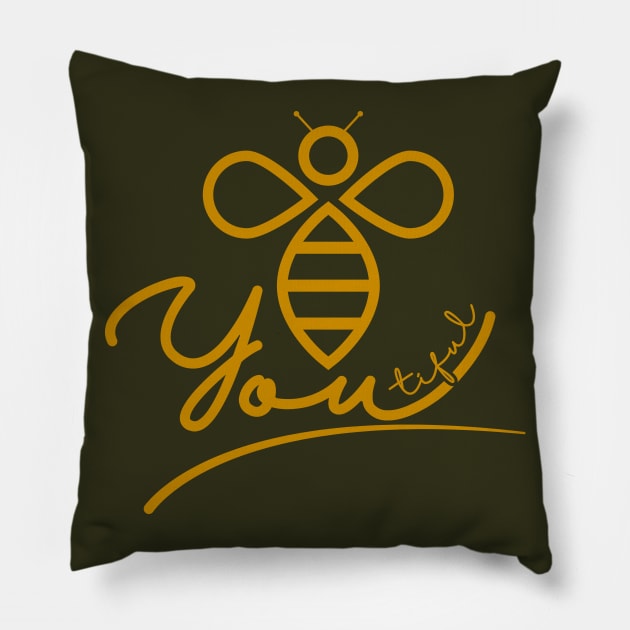 Be You, Bee You, Beautiful Pillow by Merch House