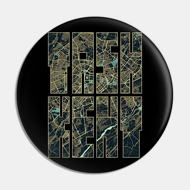 Tashkent, Uzbekistan City Map Typography - Summer Pin by deMAP Studio