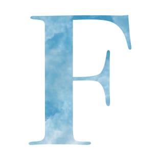 Clouds Blue Sky Initial Letter F T-Shirt