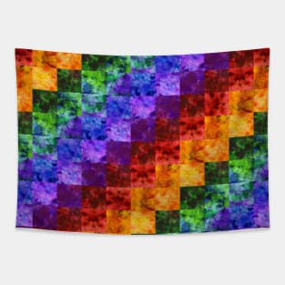 Rainbow Spectrum Quilt Tapestry