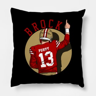 Brock Purdy Comic Style Art Pillow