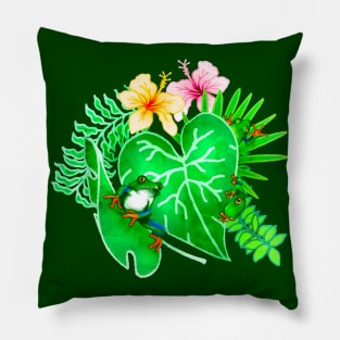 Exotic Amphibian Jungle Pillow