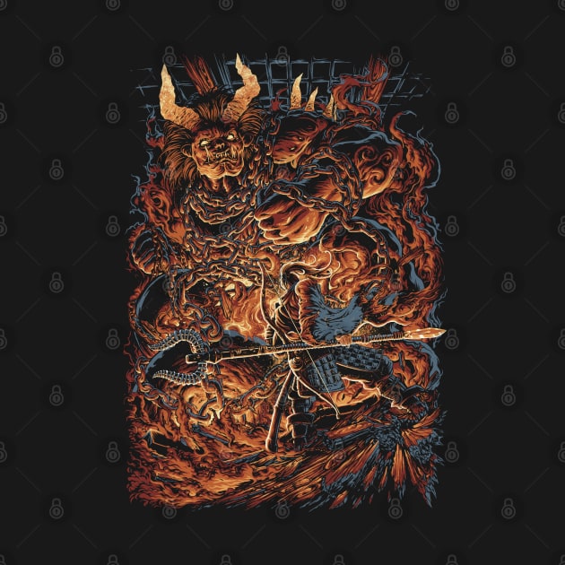 Giant Red Demon by Findtees