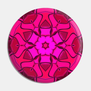 Cartoon Mandala Flower Pink Pin