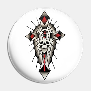 Gothic Skull Cross tattoo design Pin