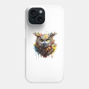 Owl Splash Art: Enchanting Fantasy Illustration #2 Phone Case