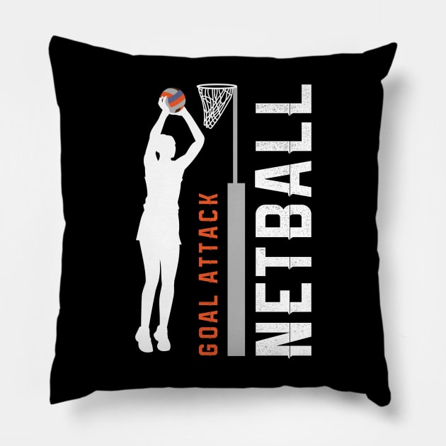 Goal Attack Netball Pillow by TriHarder12