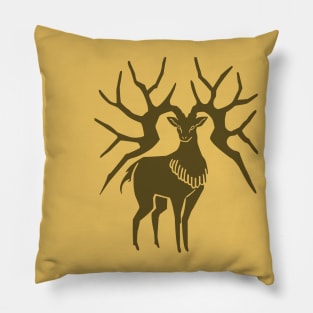 Golden Deer Pillow