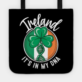 Ireland - It's in my DNA. Irish shamrock with a DNA strand on the flag of Ireland design Tote