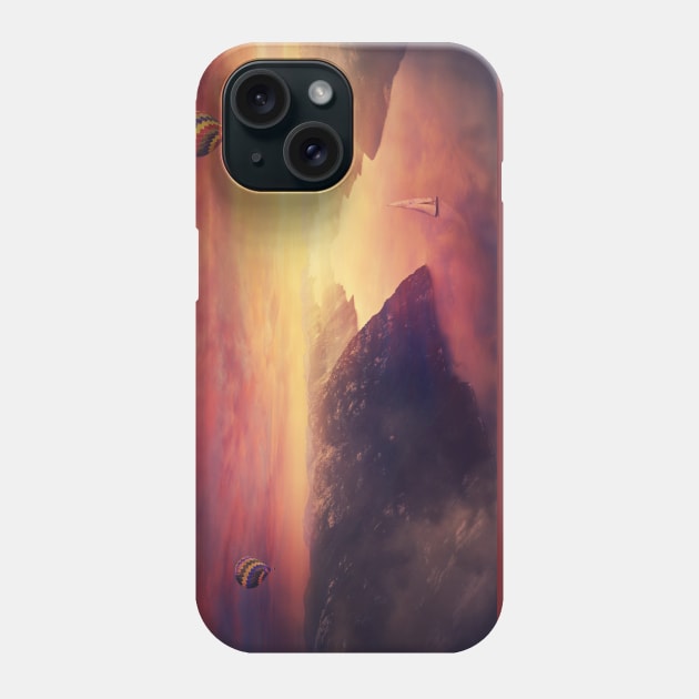 meditative sunset Phone Case by 1STunningArt