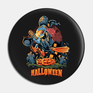 Scary witch - Halloween Pin