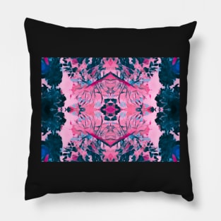 Pink abstract floral pattern Pillow