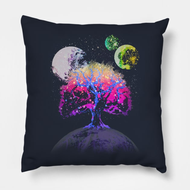 Space Tree of Life Pillow by robotface