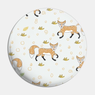 Fox Pattern Pin