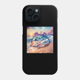 Hidden Lazy Cat in Beach Ilustration Phone Case