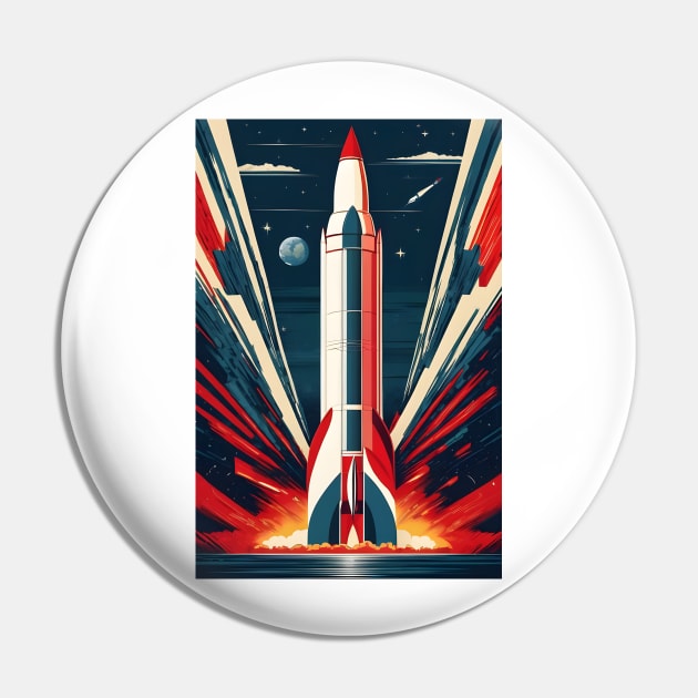 Vintage Soviet rocket launch Pin by Spaceboyishere