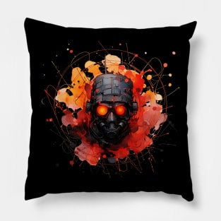 Futuristic Science Fiction Insurgent Watercolor Pillow